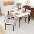 Lexa Mid Century Modern Solid Wood 5 Piece Furniture Set
