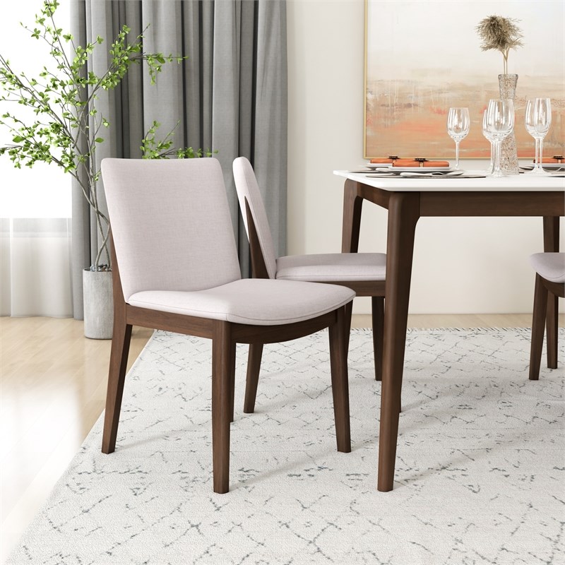 Lexa Mid Century Modern Solid Wood 5 Piece Furniture Set