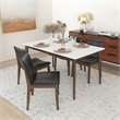 Liana Modern Solid Wood Walnut Dining Room & Kitchen Table and 4 Chair Set