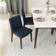 Lilly Modern Solid Wood Walnut Kitchen & Dining Room 5 Piece Furniture Set