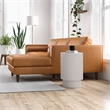 Demi Modern Living Room Top Leather Corner Sectional Couch in Cognac Tan
