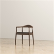 Hartford Mid Century Modern Pu Black Leather Dining Room&Kitchen Chair