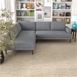 Aplee Gray Fabric Left-Facing Modern Living Room Corner Sectional Couch