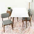 Dion Modern Solid Wood Walnut Dining Room & Kitchen Table and 4 Chair Set
