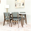 Dion Modern Solid Wood Walnut Dining Room & Kitchen Table and 4 Chair Set