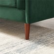 Hudson Living Room Mid Century Modern Pillow Back Velvet Sofa in Green