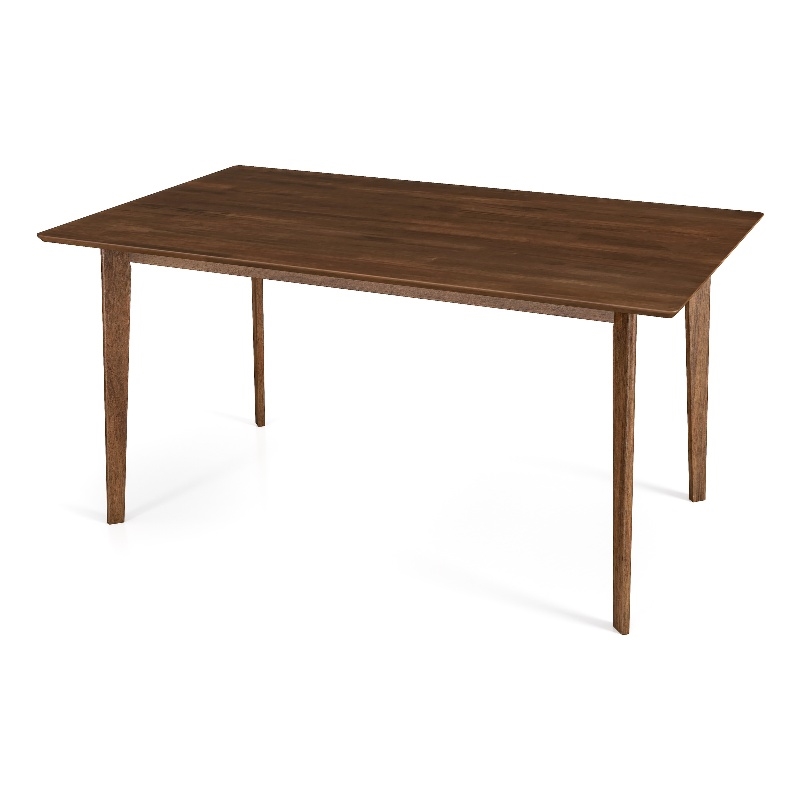 Aria Mid Century Modern Style Solid Wood Walnut Rectangular 59