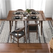 Aria Mid Century Modern Style Solid Wood Walnut Rectangular 59