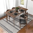 Aria Mid Century Modern Style Solid Wood Walnut Rectangular 59