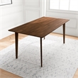 Aria Mid Century Modern Style Solid Wood Walnut Rectangular 59