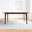 Aria Mid Century Modern Style Solid Wood Walnut Rectangular 59