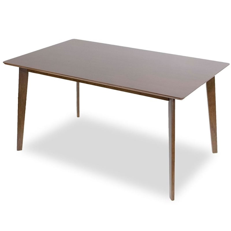 Aria Mid Century Modern Style Solid Wood Walnut Rectangular 47