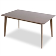 Aria Mid Century Modern Style Solid Wood Walnut Rectangular 47