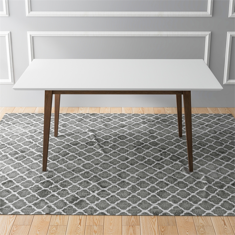 Imani Modern Style Solid Wood Walnut/White Top 63