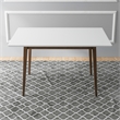 Imani Modern Style Solid Wood Walnut/White Top Rectangular Dining Table