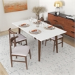 Imani Modern Style Solid Wood Walnut/White Top Rectangular Dining Table