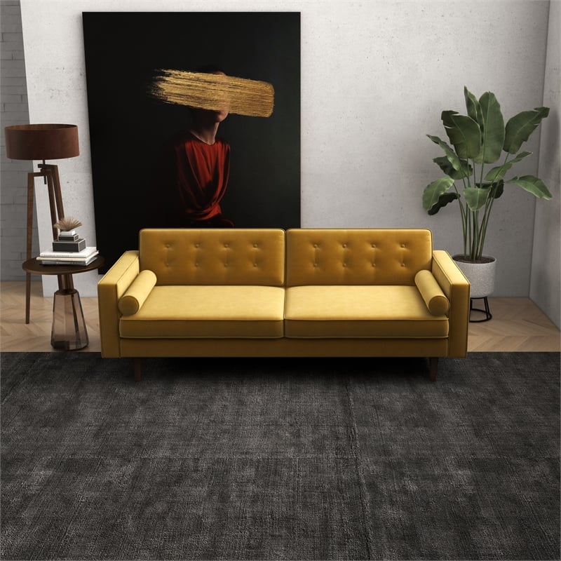 Harriet Mid Century Modern Furniture Style Gold Velvet Living Room Couch
