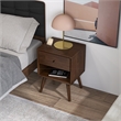Francesca Mid Century Walnut Solid Wood Nightstand Bed Side Tables with 1 Drawer
