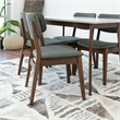 Allen Modern Solid Wood Walnut Dining Room & Kitchen Table and 4 Chair Set