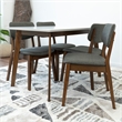 Allen Modern Solid Wood Walnut Dining Room & Kitchen Table and 4 Chair Set