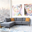 Beatrice Gray Microfiber Modern Living Room Left Facing Corner Sectional Sofa