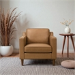 Madison Modern Lounge Chair with Buffalo Leather & Walnut-Finished Legs in Tan