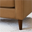 Madison Modern Lounge Chair with Buffalo Leather & Walnut-Finished Legs in Tan