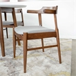 Kaila Modern Solid Wood Walnut Dining Room & Kitchen Table and Chairs for 4