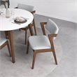 Ivana Modern Solid Wood Walnut Dining Room & Kitchen Table and Chairs Set for 4
