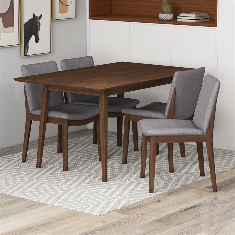 Bianca Mid Century Modern Dining Room Table Set for 4