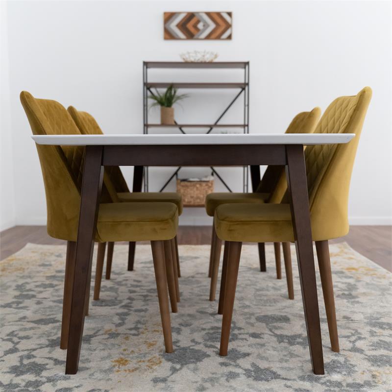 Duncan Mid Century Modern Dining Room Table Set for 4