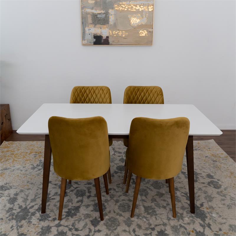 Duncan Mid Century Modern Dining Room Table Set for 4