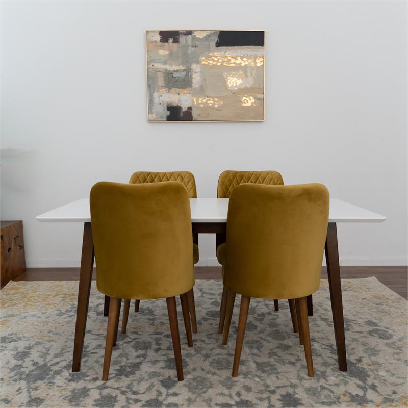 Duncan Mid Century Modern Dining Room Table Set for 4