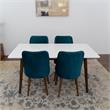 Dash Mid Century Modern Solid Wood Walnut Dining Room&Kitchen Table Set for 4