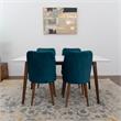 Dash Mid Century Modern Solid Wood Walnut Dining Room&Kitchen Table Set for 4