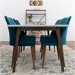 Dash Mid Century Modern Solid Wood Walnut Dining Room&Kitchen Table Set for 4