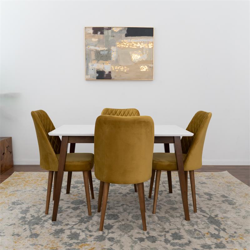 Denver Modern Solid Wood 5 Piece Furniture Set