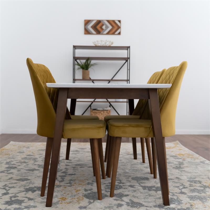 Denver Modern Solid Wood 5 Piece Furniture Set