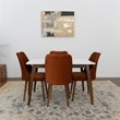 Dustin Modern Solid Wood Walnut Dining Room & Kitchen Table and Chairs Set of 4