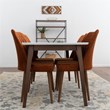 Dustin Modern Solid Wood Walnut Dining Room & Kitchen Table and Chairs Set of 4