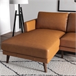 Tamarine Living Room L-Shaped Tan Leather Corner Sectional Couch