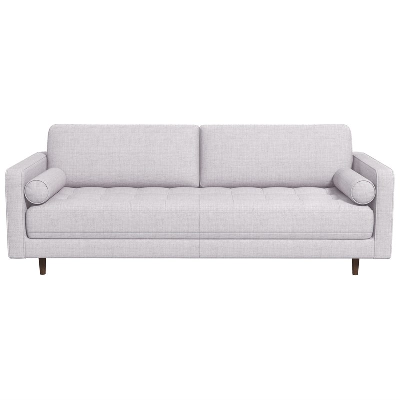 Dexter Mid Century Modern Furniture Style Beige Fabric Living Room Couch