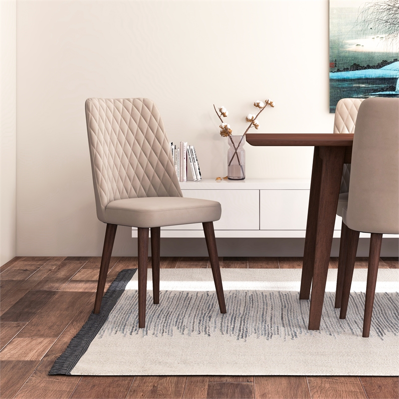 Addison 9-Piece Modern Solid Wood Walnut Dining Room Table and Chair Set