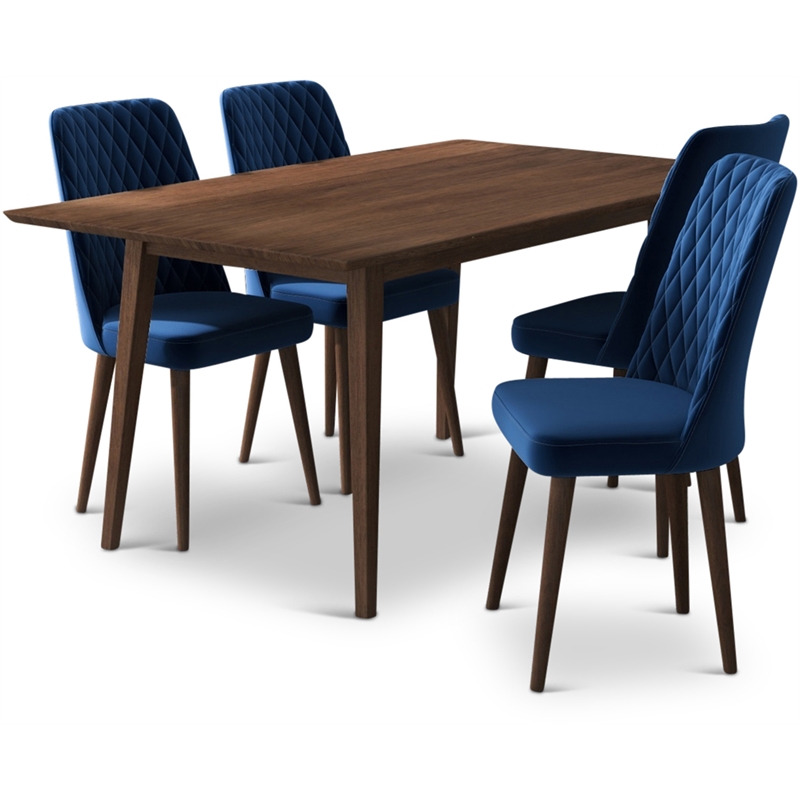 Ada Mid Century Modern Kitchen Table and Chairs for 4