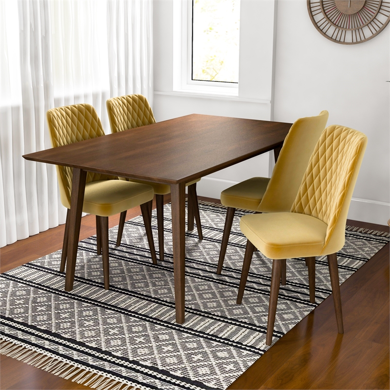 Ashton Mid Century Modern Dining Room Table Set for 4