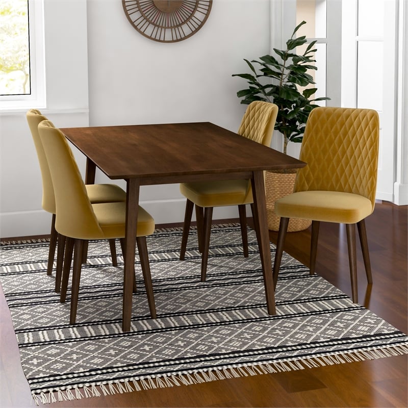 Ashton Mid Century Modern Dining Room Table Set for 4