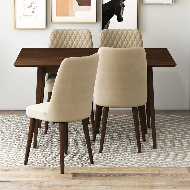 Adler Mid Century Modern 5 Piece Dining Room Furniture Set