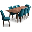 Addison 9-Piece Modern Solid Wood Dining Room Table and Chair Set