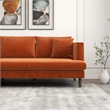 Denise Modern Living Room Orange Velvet Corner Left-Facing Sectional Sofa