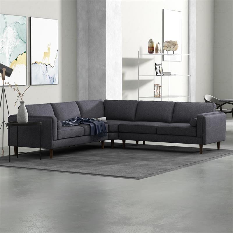 Eagle 3 - Piece Modern Living Room Symmetrical Corner Sofa